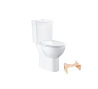 PACK WC avec bride à poser GROHE Bau Ceramic + Tabouret physiologique Bois