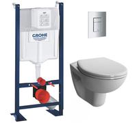 Pack WC Bâti Autoportant Rapid SL + WC Vitra Normus + Abattant softclose + Plaque chrome