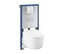 Pack WC Bâti-support Rapid SLX + WC lavant suspendu Sensia Alpine + Fixations murales + Set d'isolation phonique (G36509SH0)