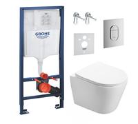 Pack WC Bâti-support + WC SAT Infinitio sans bride fixations invisibles + Plaque + Panneau isolation phonique ArenaInfinitio