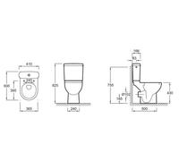 Pack WC compact ODEON UP sortie horizontale avec réservoir 3/6l - JACOB DELAFON - E0374-00