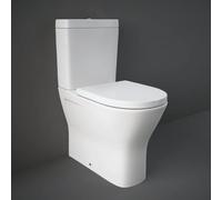 Pack WC moderne avec abattant enveloppant à fermeture douce - Sans bride - Blanc brillant - RAK Resort x Hudson Reed -RST23AWHA