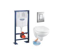 pack WC Rapid SL autoportant avec cuvette rimless Bau Ceramic (AutoportantBau1)