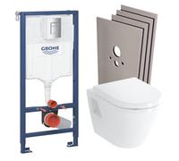 Pack WC Rapid SL + WC Vitra Integra + Abattant + Plaque Skate Chrome + Set habillage
