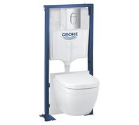 Pack wc Solido 5 en 1 avec bati autoportant et cuvette triple Vortex
