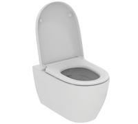 Pack WC suspendu caréné i.life O avec abattant recouvrant declipsable blanc