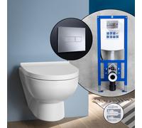Pack WC suspendu compact Duravit No.1 et bâti-support neeos,, 2575090000+16601CR#SET,
