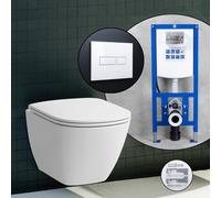 Pack WC suspendu compact LAUFEN LUA et bâti-support neeos,, H8200834000001+16601WH#SET,