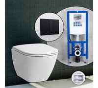 Pack WC suspendu compact LAUFEN LUA et bâti-support neeos,, H8200834000001+16791BM#SET,