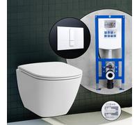 Pack WC suspendu compact LAUFEN LUA et bâti-support neeos,, H8200834000001+16791WH#SET,