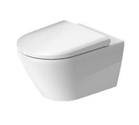 Duravit WC suspendu D-Neo 45770900A1 – sans bride, abattant, fixation Durafix, blanc brillant