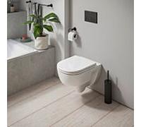 Pack WC suspendu Duravit D-Code 45130900A1 sans bride, avec abattant SoftClose, blanc brillant