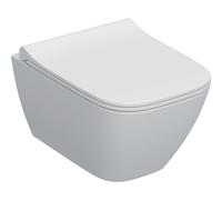 Pack WC suspendu Geberit Smyle Square compact caréné Rimfree avec abattant - GEBERIT 501.619.00.1