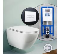 Pack WC suspendu LAUFEN LUA et bâti-support neeos,, H8200804000001+16601WH#SET,
