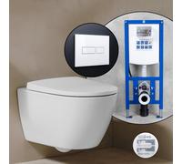 Pack WC suspendu Roca Ona et bâti-support neeos,, A346687000+16601WH#SET,