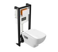 Pack WC suspendu sans bride JACOB DELAFON Struktura avec abattant + bâti support + plaque