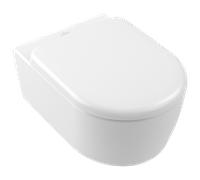 Pack WC suspendu Villeroy et Boch Skyla 5656CLRW sans bride, TwistFlush, wc et abattant, Blanc Alpin