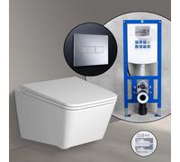 Pack WC suspendu VitrA Equal et bâti-support neeos,, 7245B403-0075+16601CR#SET,