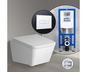 Pack WC suspendu VitrA Equal et bâti-support neeos,, 7245B403-0075+16601WH#SET,