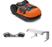 Pack WORX LANDROID Plus - 700 m² Robot Tondeuse Connecté WR167E + ACS + Garage de Protection (Installation Facile, Configurable, Autonome, Contrôle à Distance Via APP, Tonte Intelligente)
