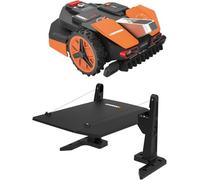 Pack WORX LANDROID Vision 1600m² Robot Tondeuse sans Fil périphérique, WR216E.1 + Garage de Protection Design (Caméra 4K + IA Adaptative, évite Les Obstacles, Coupe des Bordures, Multizone)