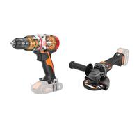 PACK WORX PRO+ Perceuse à Percussion 20V + Meuleuse d'Angle 20V (Sans Batterie ni Chargeur, Idéal Pour Tous les Projets de Bricolage et de Rénovation)