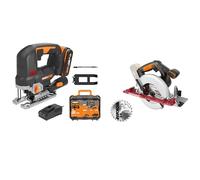 PACK WORX PRO+ Scie Sauteuse 20V + Scie Circulaire 20V + 1 Batterie 2,5Ah + Chargeur + Accessoires (Idéal Pour Tous les Projets de Bricolage et de Rénovation)