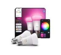 Pack X 2 Philips A60 - Ampoules Connectées E27 Blanc Froid À Chaud Et Couleurs - 1100