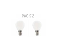 Pack x2 Ampoule LED Sphérique G45 filamento Crystal Frost A Class E14 485lm 2,3W 3000K