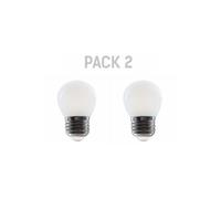 Pack x2 Ampoule LED Sphérique G45 filamento Crystal Frost A Class E27 485lm 2,3W 3000K