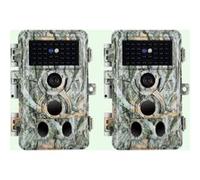 Pack x2 Caméras de Chasse 64MP 1296P 940nm IR Camera Chasse Infrarouge Vision Nocturne, 0,1s Vitesse de Dclenchement Caméra de Jeu IP66 Étanche |A262Cendre de Bois Flotté