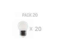 Pack x20 Ampoule LED Sphérique G45 filamento Crystal Frost A Class E27 485lm 2,3W 6000K