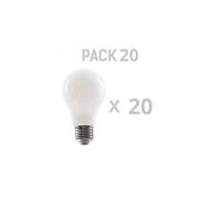 Pack x20 Ampoule LED Standard A60 filamento Crystal Frost A Class E27 1055lm 5W 3000K