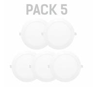 Pack x5 GORT Downlight Silver Electronics Circulaire encastré ECO 24W 2160lm 6000K