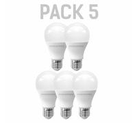 Pack x5 LEDECO Silver Electronics Standard 8W E27 6000K Cool White Light Bulb
