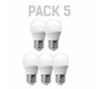 Pack x5 LEDECO Spherical Bulb Silver Electronics E27 600lm 7W 6000K