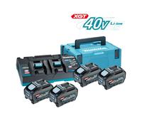 Makita 40V Li-ion MAX Set de 4 batteries 5.0Ah - Chargeur - Mbox - 191U42-2
