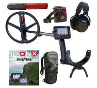 Pack XP ICONX: détecteur de métaux pour Adultes, WSA-XL St, Disque FMF 28cm | Télécommande sans fil, disque FMF 28cm, casque stéréo WSA-XL ST, pinpointer MI-6, sac à dos Backpack 240, pochette XP