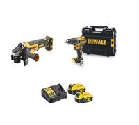 Pack 2 outils 18V Perceuse-visseuse DCD791 + Meuleuse DCG405 DEWALT