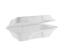 PackBio Lot de 200 boîtes repas jetables en bagasse canne à sucre rectangulaire 1000 ml