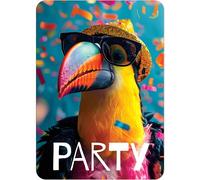 PACKLIST® 12 Cartes d'Invitation Anniversaire Enfant, Motif Toucan Tropique. Set de Cartons d'Anniversaire à Remplir de Haute Qualité 300g, idéal pour Fêtes de Filles et Garçons - Célébrez en beauté !