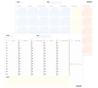PACKLIST Planning Semaine + Mensuel - Planificateur Hebdomadaire A4, Agenda Planner - Agenda To Do List Bloc Note - Agenda Semainier Mensuel Francais - Planning Hebdomadaire Au Design Exclusif