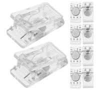 PACKOVE 10 Pièces Clip Porte-badge D'identification Magnétique en Abs et Acier, Pince Pratique et Résistante pour Bureau et Séminaires, Design Simple et Créatif