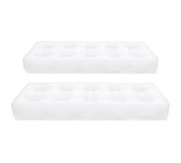 PACKOVE 2 Lots de Porte-œufs Antichoc en Mousse Pe, Supports pour 10 Œufs, Plateau Vide Solide et Sécurisé, Étagère de Rangement pour Réfrigérateur Cuisine Domestique