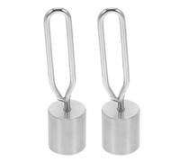 PACKOVE 2 Pièces Contrepoids du Torréfacteur en Acier Inoxydable Argenté pour Broche de Rôtisserie, Réglage Facile, Cuisson Uniforme, pour Grill Barbecue et Réunions de Famille, Lot
