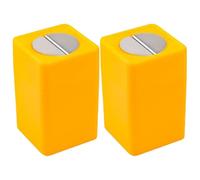 PACKOVE 2pcs Conteneur de Lames et Vieille Boîte de Lames en Abs Jaune Design Compact et Facile à Stocker Boîte de Rangement Cassées à Domicile ou Bureau