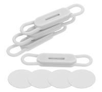PACKOVE 4 Pièces Porte-crayons Magnétique en Silicone Réglable pour Tableau Blanc, Support Aimanté Multifonction en Silicone pour Bureau et Salle de Classe, Évite la Perte des Stylos