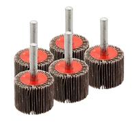 PACKOVE 5pièces Roue à Lamelles Abrasive avec Tige Tête de Meulage Cylindrique pour Polissage Décapage de Rouille Accessoires pour Outillage Mécanique et Réparation Automobile