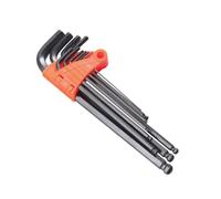 PACKOVE 9 Pièces Jeu de Clés Allen en L à Rotule, Métriques | Acier et Pvc, Support Pliable Solide, Tailles 1,5 à 10mm, pour Réparation D'appareils et Véhicules