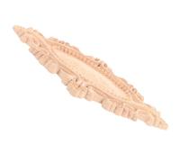 PACKOVE Applique Décorative Ovale en Bois D’hévéa Style Européen Khaki | Sculpture Artisanale, Structure Robuste, Pose Adhésive, Installation Simple